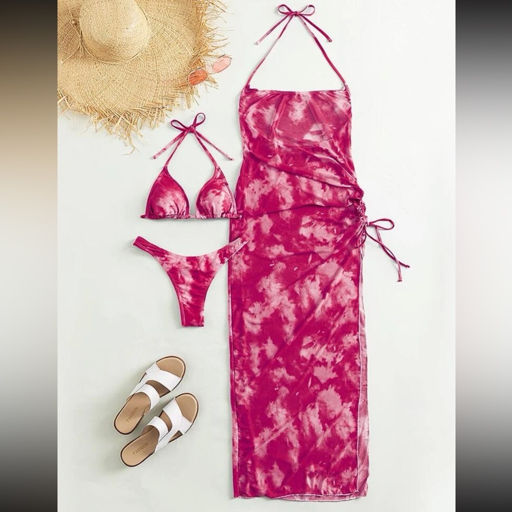 3pc. Triangle Bikini & Cover Set 👙 - Picture 2 of 2
